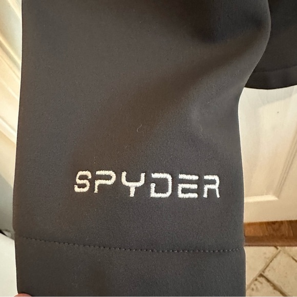 Spyder Mens Hooded Softshell Jacket, Alloy, Small Two Tone Grey Green Outerwear - Picture 6 of 13